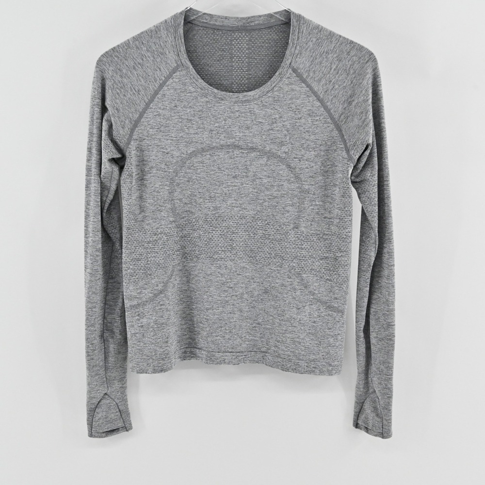 Lululemon Swiftly Tech Long Sleeve 2.0 Womens Size 8 Grey Athletic Running Top